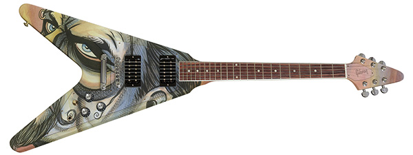 Guitar with Captain Pyrite Art